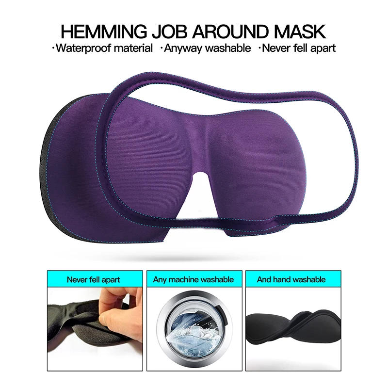 Description Picture 5 of item1Pcs 3D Sleep Mask Natural Sleeping Eye Mask Eyeshade Cover Shade Eye Patch Women Men Soft Portable Blindfold Travel Eyepatch