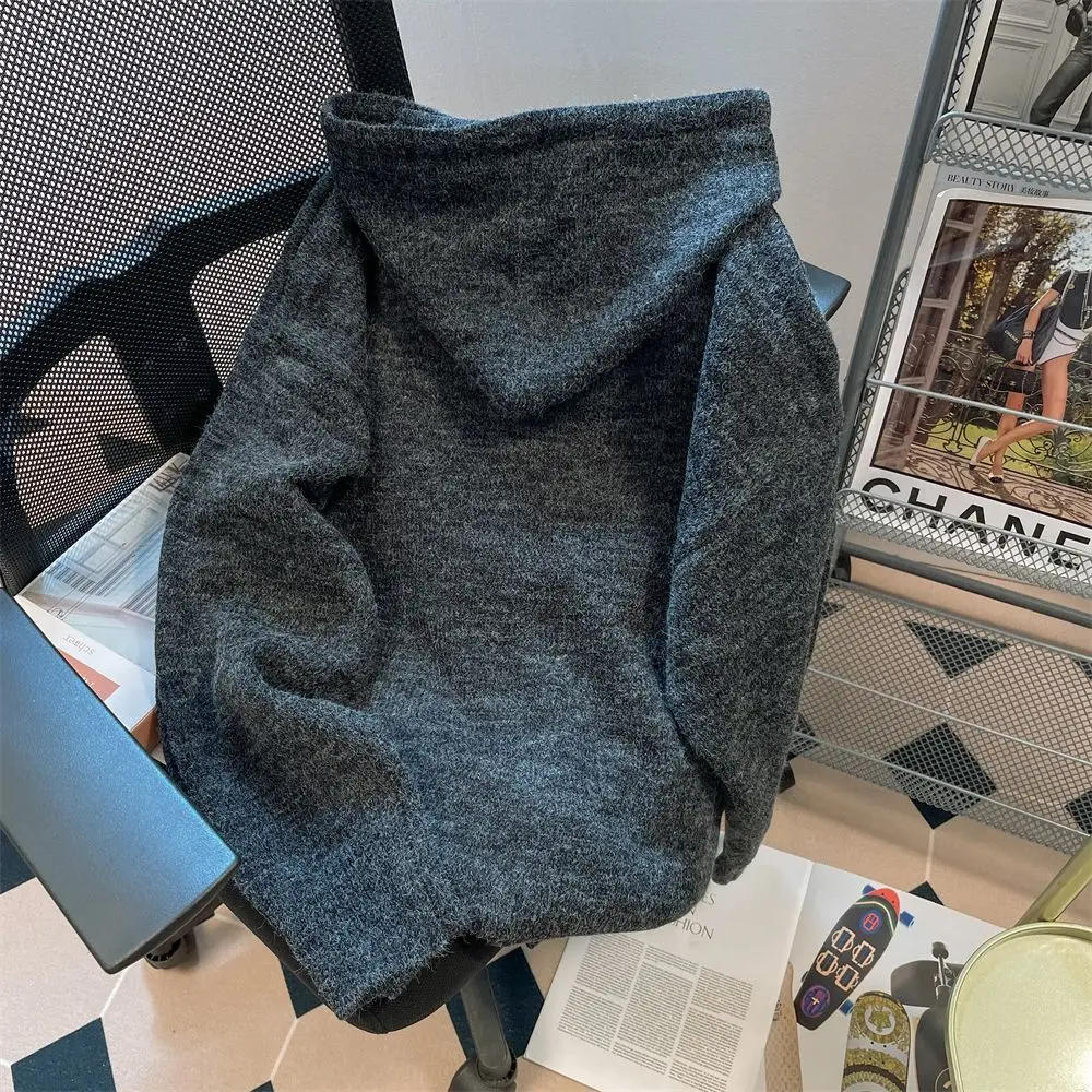 Description Picture 2 of itemWinter Large Size Hooded Sweater Couple Loose Casual High Street Personalized Long-sleeved Sweaters Pullovers Male Clothes