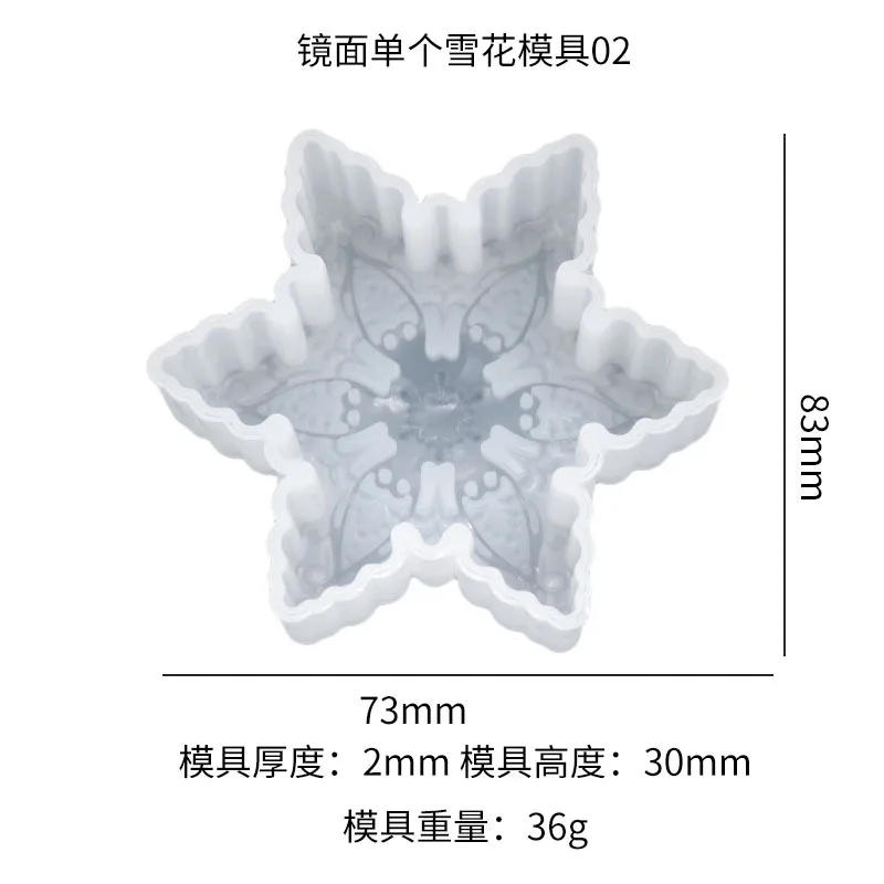 Description Picture 6 of itemSilicone Mold for Christmas Snowflake Candles DIY Manual Soap Fragrance Mold 3D Flower Fragrance Candle Mold Candle Making Kit