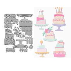 Metal Cutting Die is Suitable For Party DIY Clipboard Photo Album 3D Greeting Card Making Creative Birthday Cake 2022 NEW
