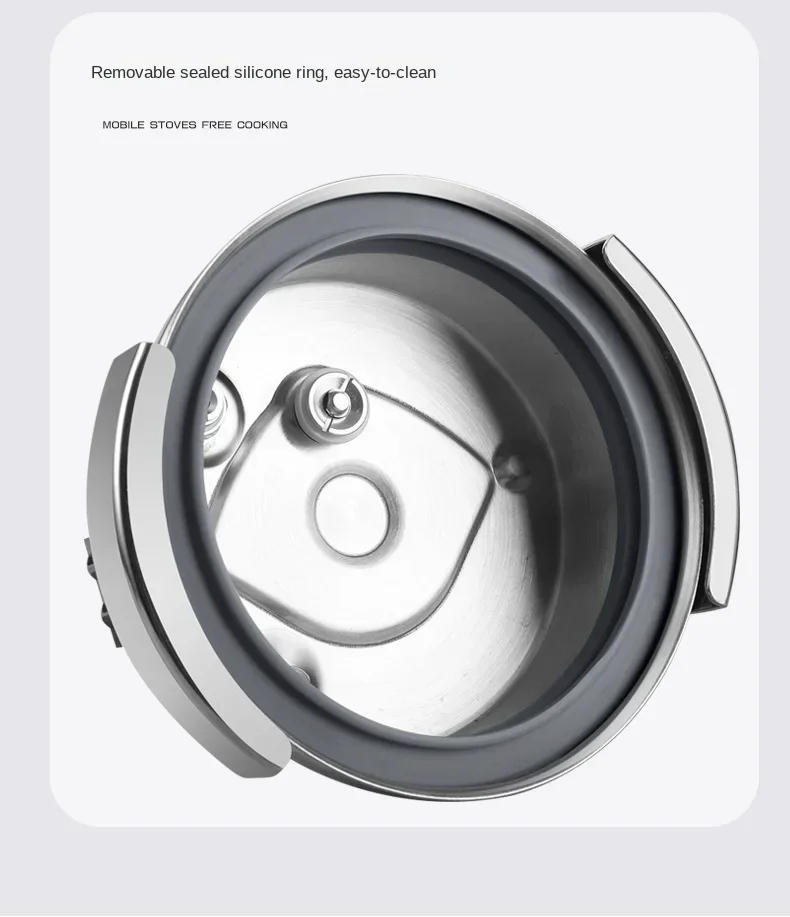 Description Picture 3 of item1.2L/1.6L Gas Induction Cooker Universal Mini Stainless Steel Pressure Cooker Pot Soup Rice Multifunctional Household Stew Pan