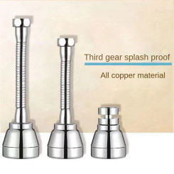 Kitchen Faucet Aerator Universal Extender Copper High Pressured Rotary Extender Filter Splashproof Shower Faucet Bubbler Nozzle