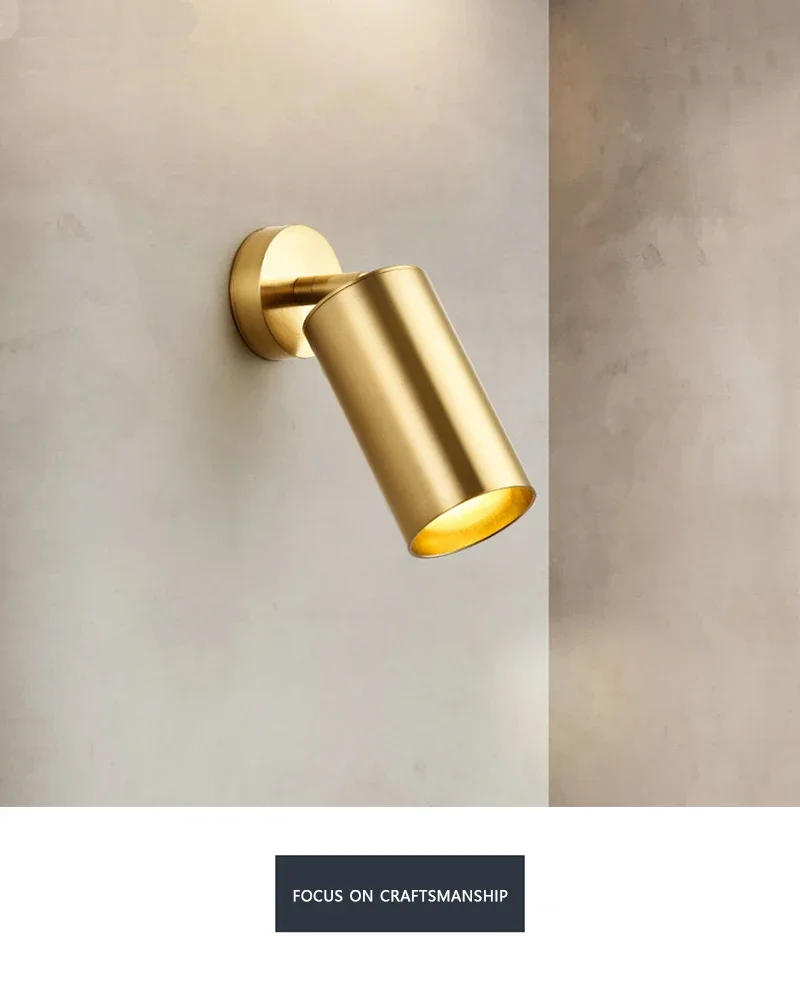 Description Picture 2 of itemSANDYHA Nordic Modern Simple Lighting Style 360 Degree Rotating Spotlight Surface Mounted Gold Ceiling LED Pendant Wall Lamps