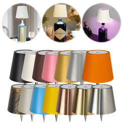 Cordless Dimmable Portable Desk Lamp USB Rechargeable 2000mAh Portable Table Light RGB Light Modes & 3 Color Cordless Table Lamp