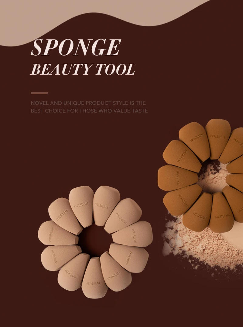 Description Picture 2 of item2-Color Makeup Sponge Professional Puff Beauty Tool With Storage Bag Healthy Latex Soft Wet And Dry Women Cosmetic