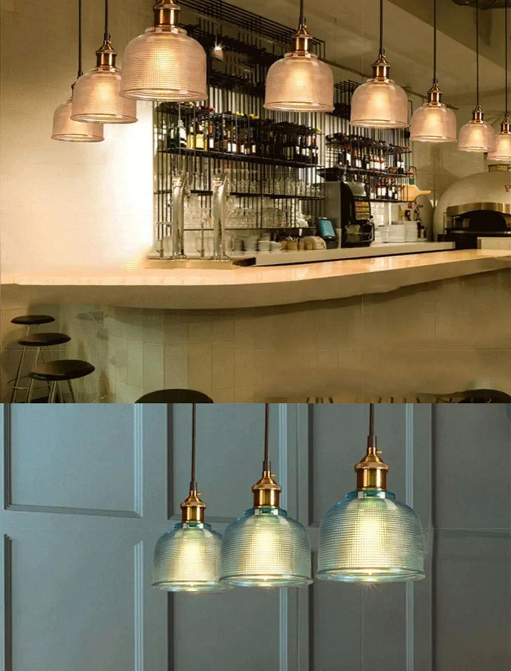 Description Picture 3 of itemGlass Retro Chandelier Stained Glass Dining Room Pendant Lamp Living Room Bar Bedside Study Entrance Balcony Decoration Light