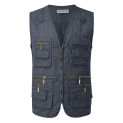 New Autumn Men'S Casual Sleeveless Vest Men Multi Pocket Fishing Waistcoat Cargo Vest Photography Jacket Plus Size Coat