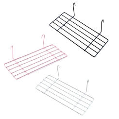Grid Photo Wall Accessories Hanging Basket Wrought Iron Wall Decoration for Creative Shelf Organizer with Hooks