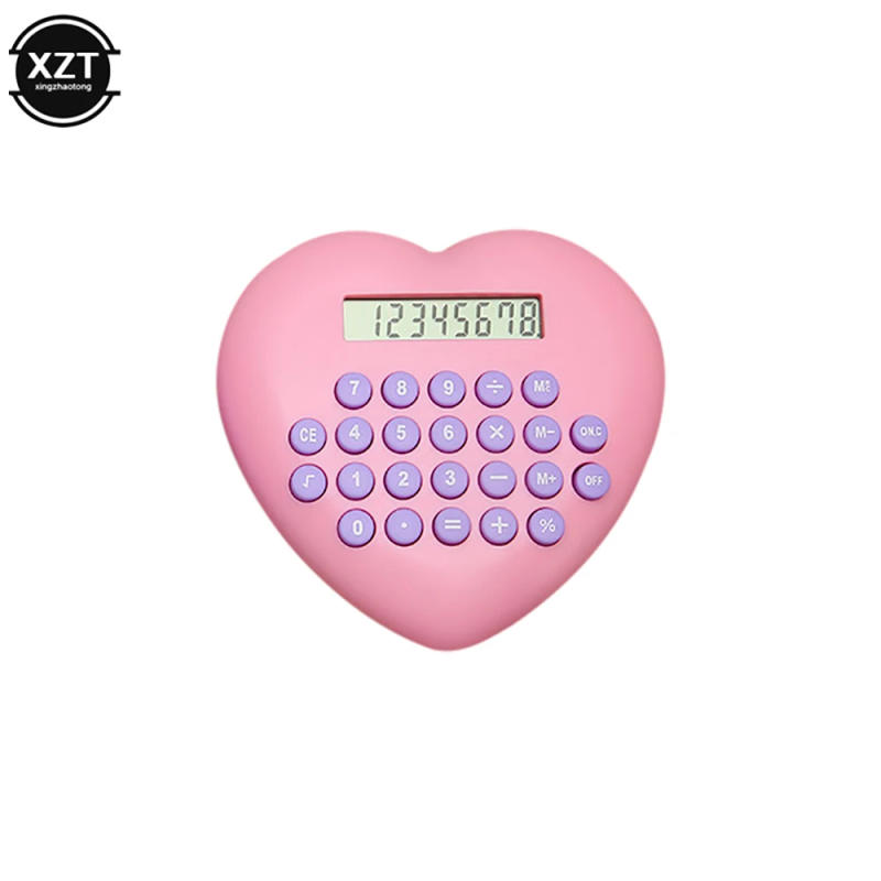 Description Picture 5 of itemCreative Heart Shape Calculator Multi-function 8-bit Calculator Student Stationery Supplies School Office