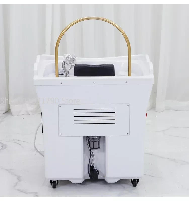 Description Picture 3 of itemWater Circulation Shampo Chair Sink Fashion Stylist Head Spa Hair Wash Basin Chair Move Shampouineuse Salon Furniture MQ50XF