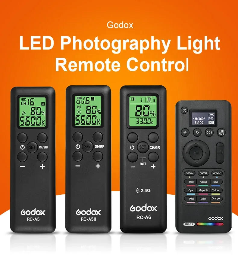 Description Picture 2 of itemGodox Wireless Remote Control RC-A5 RC-A5II RC-A6 RC-R9 For Photography Led Video Light SL-60W SL-100W SL-150W SL-200W