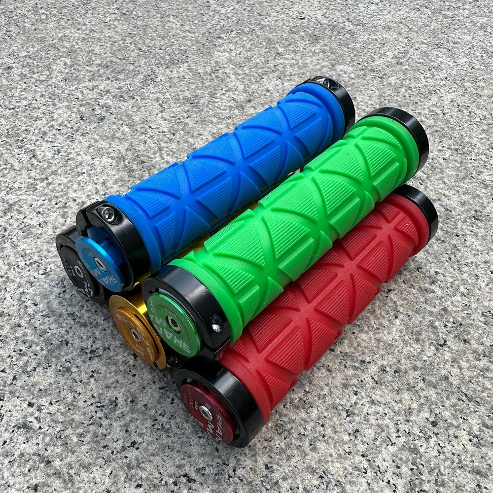 Description Picture 6 of itemHigh Quality Mountain Bike Grips Rubber Non-slip Shock-absorbing Aluminum Alloy Lock Mtb Bicycle Grips Set Cycling Accessories