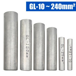 Aluminum Wire Pipe GL-10 16 25 35 50 75~240 mm2 Cable Hole Passing Connecting Sleeve Tube Ferrule Lug Connector Crimp Terminal