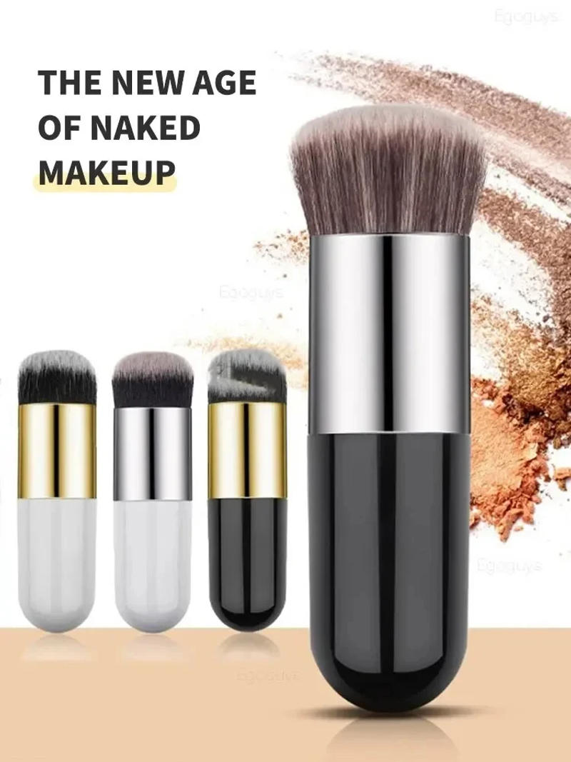 Description Picture 2 of item1Pc Large Brush With Small Fat Pier Foundation Head Make Up Brush BB Cream Mushroom Brush No Powder No Mark Foundation Makeup
