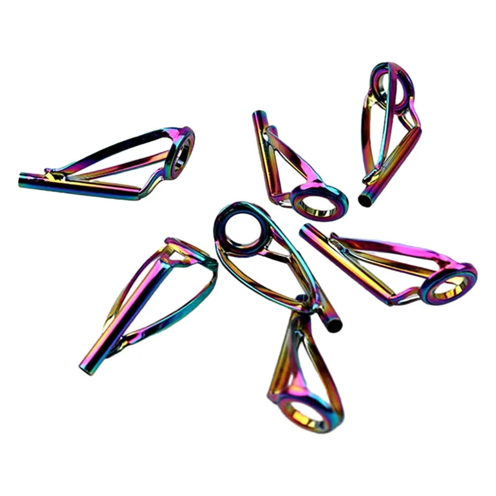 Description Picture 5 of item5Pcs Fishing Rod Tip Guides Repair Kit DIY Stainless Steel Frames Ceramic Ring Spinning Casting Fishing Rod Tackle Tool