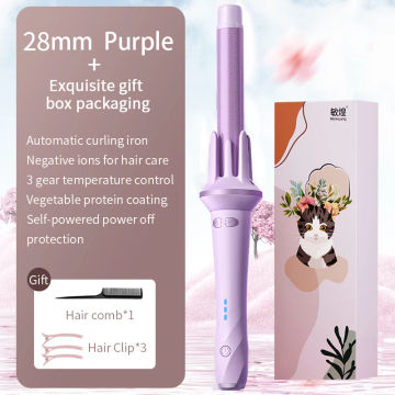 MinHuang 28/32mm Automatic  Hair Curler Large Wave Curling Iron Tongs Temperature Adjustable Anion Fast Heating  Styling Curlers