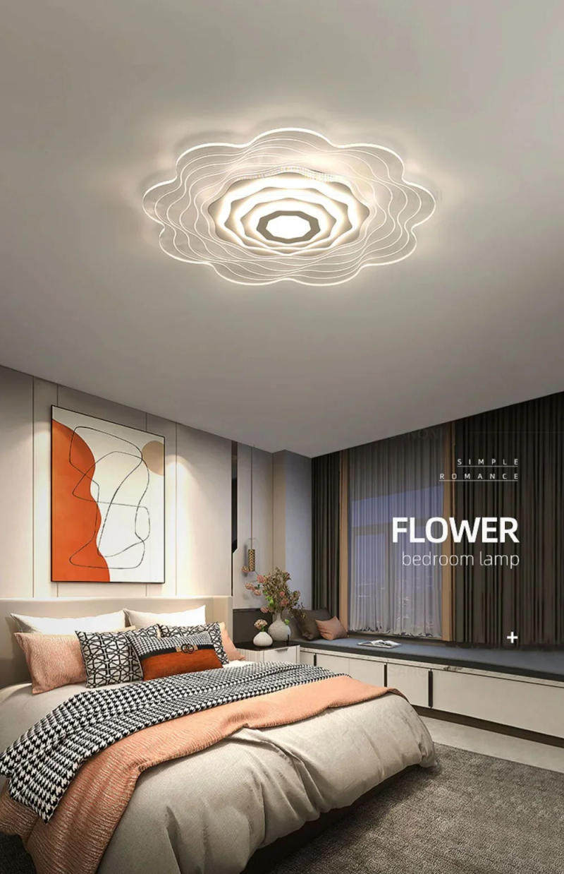 Description Picture 2 of itemModern LED Ceiling Lamp For Living Room Dining Room Corridor Bedroom Flower Shape Ceiling Light Home Decorative Lighting Fixture