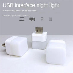1-10Pcs USB Night Light Mini LED Night Light USB Plug Lamp Power Bank Charging USB Book Lights Round Reading Eye Protection Lamp