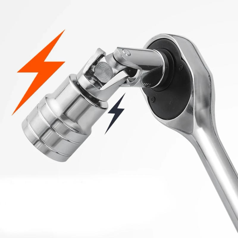 Description Picture 4 of item1/4in 3/8in 1/2in -Universal Joint Socket Swivel Drive Adapter Reducer For Ratchet Extension Bar Repair Cars Wrench Sockets