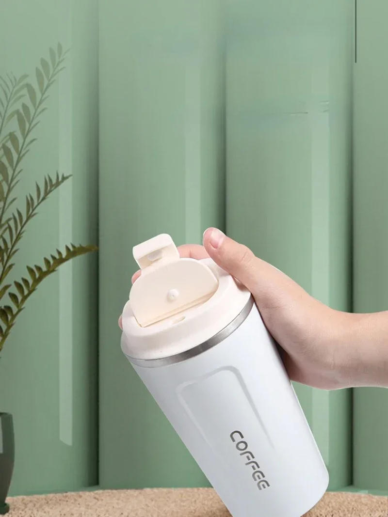 Description Picture 3 of item380/510ml Stainless Steel Coffee Cup Travel Thermal Mug Leak-Proof Thermos Bottle Tea Coffee Mug Office Business Style Thermos