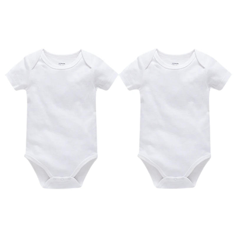 Description Picture 4 of item2/3/4/5/6 Pcs/set Blank Baby Bodysuit White Newborn Rompers 100% Cotton Kids Jumpsuit Short Sleeve Baby Clothing Set For 0-24M