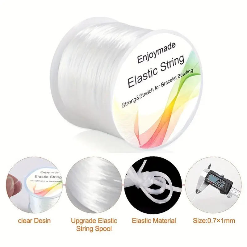 Description Picture 2 of item2pcs Transparent Elastic Bracelet String Cord For Jewelry Making And Bracelet Necklace Making,For Sewing Thread