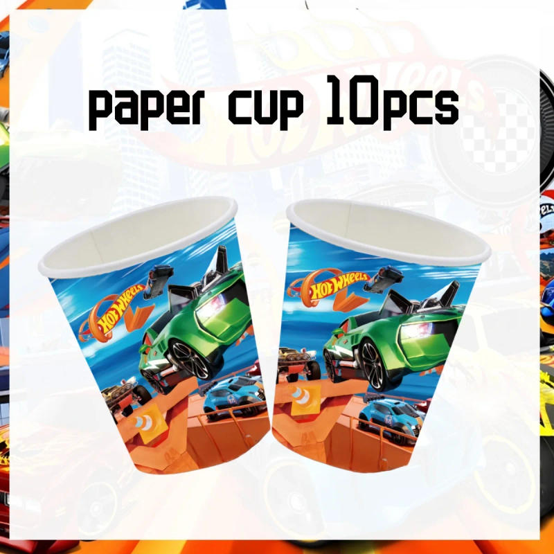 Description Picture 5 of itemHot Wheels Birthday Party Decor 20/10pepole Racing Car Disposable Tableware Plate Cup Backdrop Baby Shower Boys Party Supplies
