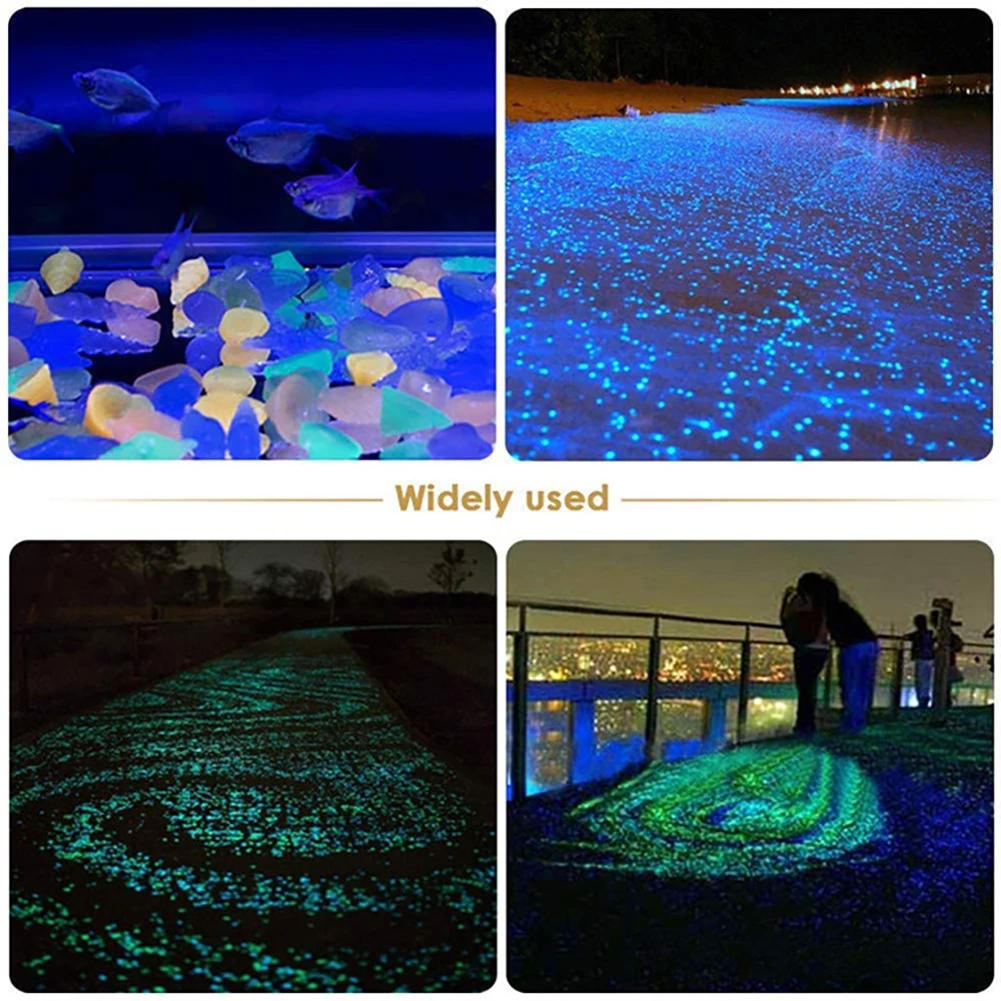 Description Picture 4 of item50Pcs Glow in the Dark Garden Pebbles For Sidewalk Garden Terrace Lawn Garden Patio Fish Tank Aquarium Decoration Glow Stone