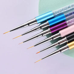 1Pcs Professional Nail Art Brushes UV Gel Painting Pen French Lines Stripes Grid Drawing Pen UV Gel Brushes Manicure Tools