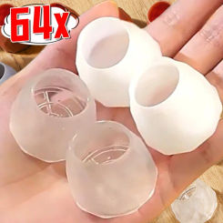 64/4pcs Silicone Chair Leg Cover Mat Floor Protectors Furniture Pads for Hardwood Floors Anti Scratch Table Chair Leg Foot Cups