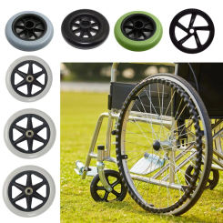 Flexible 5/6/7/8Inch Shopping Cart Wheels Wear-resistant Replacement Travelling Trolley Caster Anti Slip Solid Tire Wheel