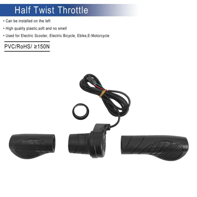 Description Picture 6 of itemElectric Bicycle Left/Right Handle for E-Bike Electric Scooter Throttle WP/SM Connector 36V 48V 72V Half Handle Twist Throttle