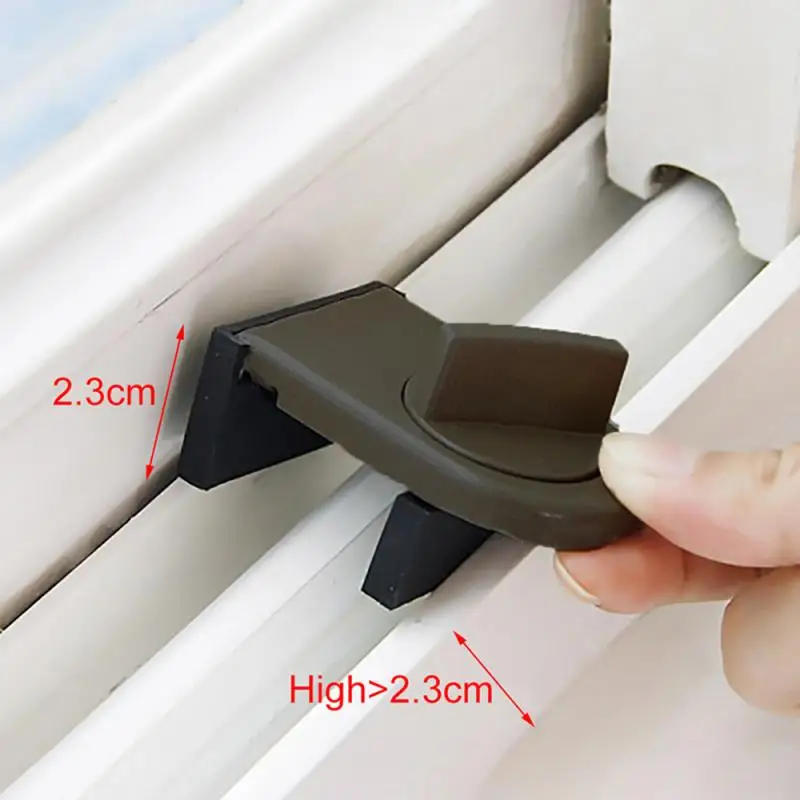 Description Picture 2 of itemWindow Safety Lock Aluminum Alloy Sliding Safety Lock Sliding Door Anti-theft Lock Buckle Window Stopper Lock