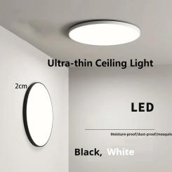 AC 85-240V 38W LED Ceiling Light Fixture, 2 CM Ultra-thin Flush Mount Light Fixture for Kitchen, Bathroom, Bedroom
