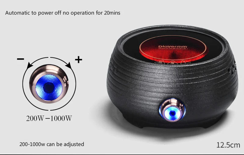 Description Picture 3 of item220V 730ml 200-1000w Automatic High temperature resistance tea maker Electric tea service two filter Electric ceramic heaters