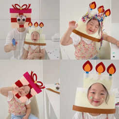 Birthday Party Supplies Funny Hat Ins Felt Birthday Hats Creative Party Cap with Rope Kids Party Cap Party Photo Props