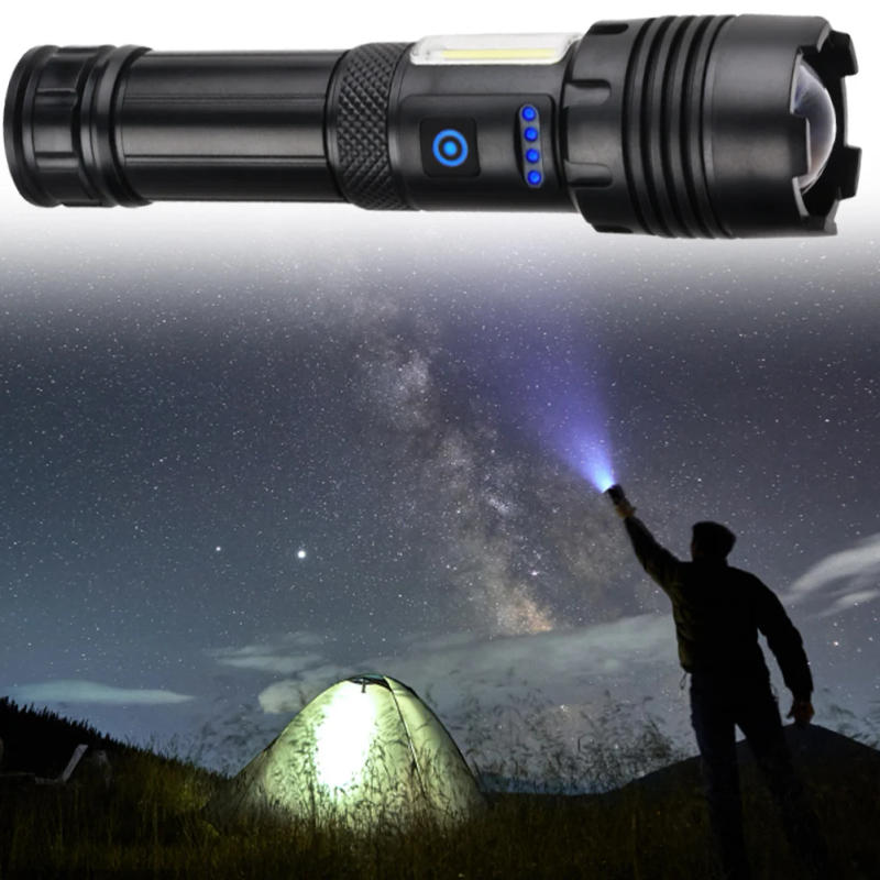 Description Picture 5 of item1000000 Lumen Super Bright Torch IPX5 Waterproof Powerful Flash Light Type-C Handheld Flashlight for Camping Hiking Emergencies
