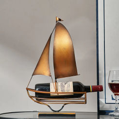 Wine rack ornaments living room wine cabinet TV cabinet decorations sailing wine rack luxury luxury housewarming gift.