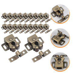 20pcs Door Cabinet Catch Rv Latches Latchcatches Roller Screen Shower Closer Closet Double Rollers Fasteners Shutter Open Drawer