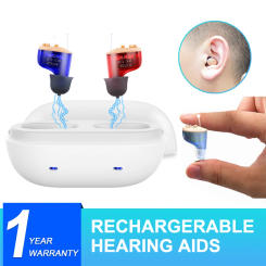 Invisible Digital Hearing Aid For Deafness Elderly Rechargeable Hearing Aids Sound Amplifier with Noise Cancelling audifonos