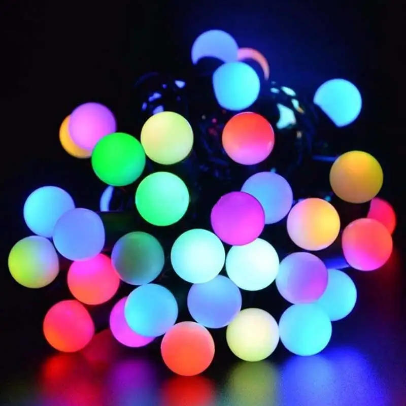 Description Picture 2 of itemLED Ball Garland Lights RGBIC Waterproof Outdoor Lamp DIY Home Wedding Party Garden Christmas Holiday Decor USB DC5V LED String