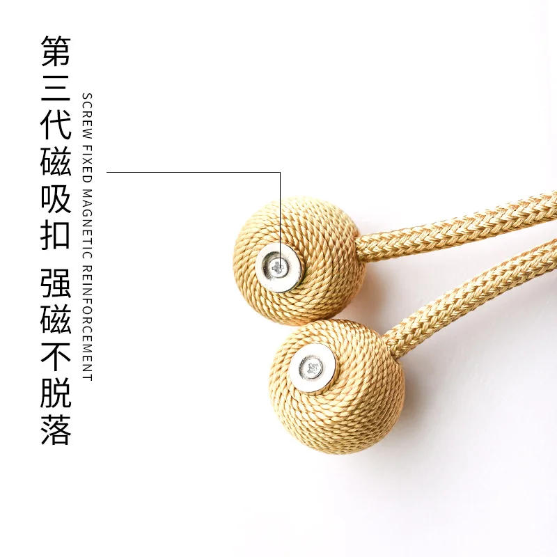 Description Picture 4 of item1/2Pcs Magnetic Curtain Clip Pearl Ball Curtains Holder Tieback Home Decor Hanging Ball Buckle Tie Back Room Accessories