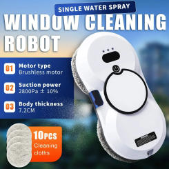 Automatic High-Rise Window Cleaning Robot, Dual-Sided Spray & Brushless Motor for Skyscraper/Home/Office Glass Maintenance