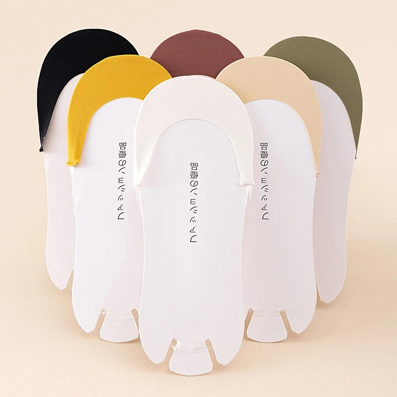 Description Picture 2 of itemTransparent Socks Women Summer Thin Candy Color Sling Invisible Socks Japanese Cotton Half Socks Forefoot Pads Wholesale