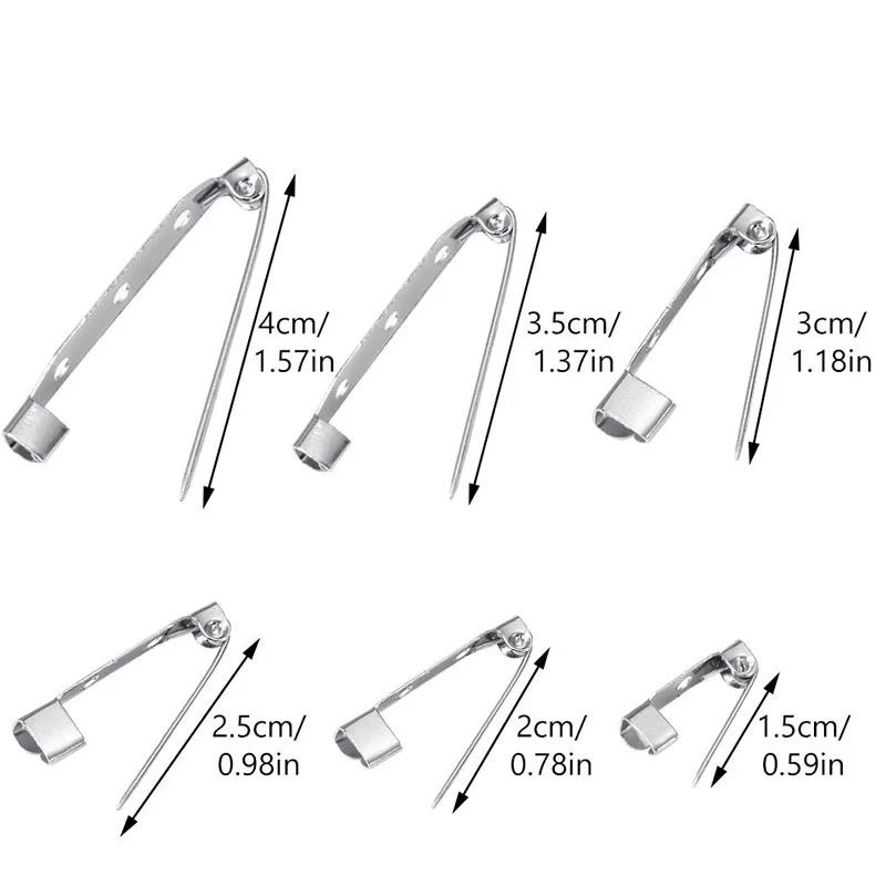 Description Picture 3 of itemSilver/Green Ancient/Gold 15-40mm Safety Pins Brooch Base Clip Pins Blank Base for Jewelry Making DIY Clothing Accessories