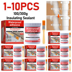 Strong Invisible Waterproof Agent Anti-Leakage Agent with Brush Transparent Sealing Coating Leak-Free Glue Toilet Repair Tools