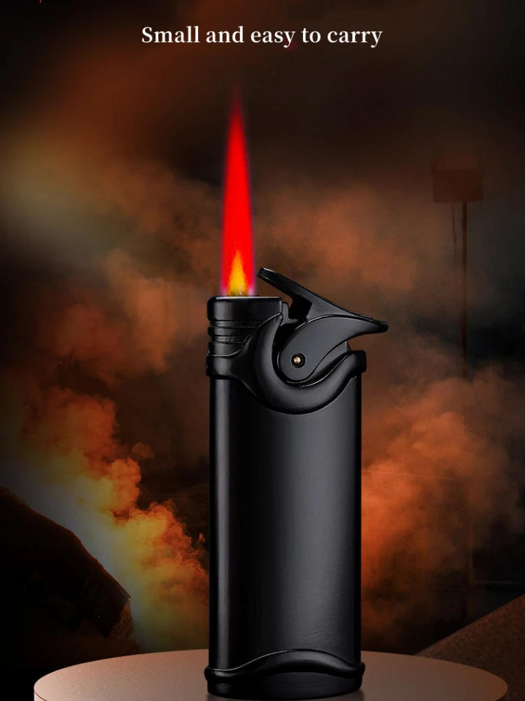 Description Picture 2 of itemCreative Owl Torch Butane Gas Lighter Metal Spray Gun Red Jet Flame Compact Turbo Cigar Smoking Accessories Gadgets For Men