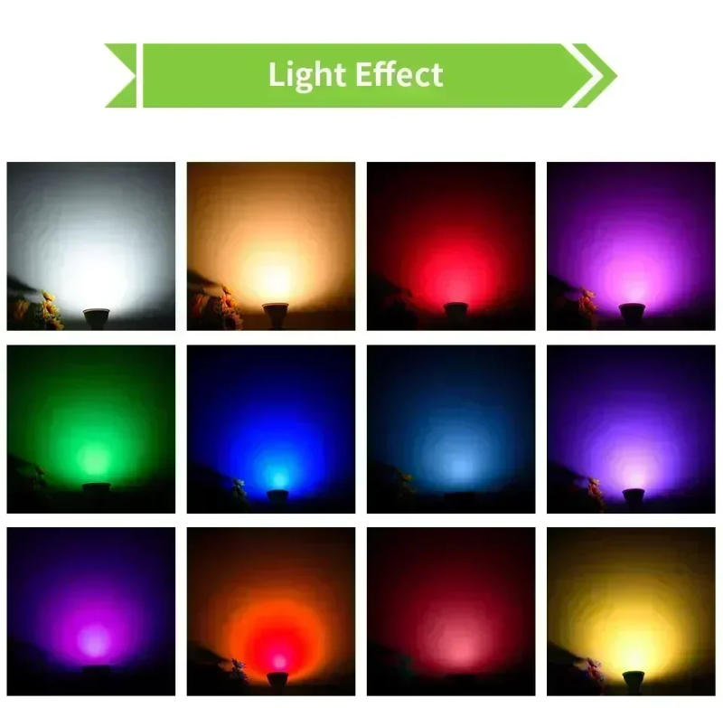 Description Picture 6 of itemGU10 WIFI Smart Bulb Tuya Smart Light Bulbs RGB 220V 110V Light Bulbs Smart Lamp with Remote APP Control For Google Home Alexa