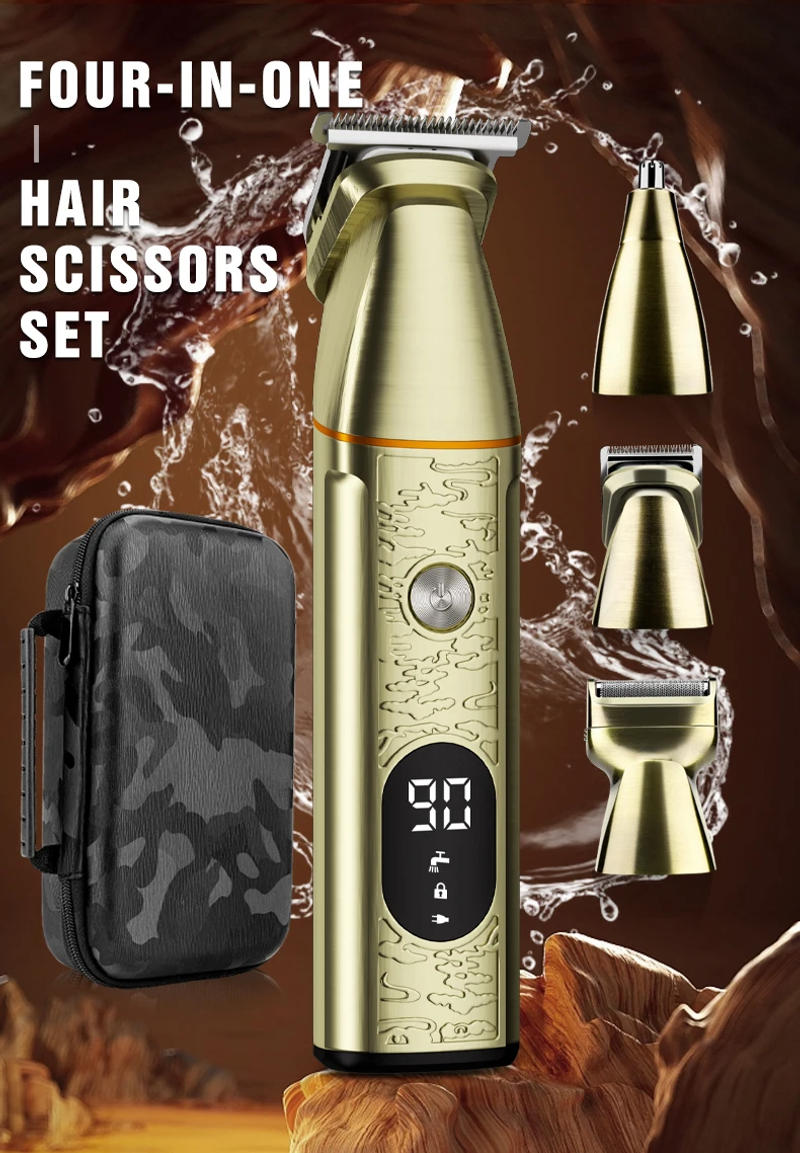 Description Picture 2 of itemAll Metal 5 in 1 Hair Trimmer Men's Multi-function Electric Hair Clipper Household Shaver Shaving Trimmer Washable Grooming Kit