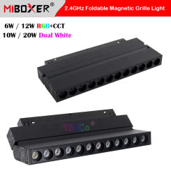 Miboxer 2.4G 6W 12W RGBCCT 10W 20W Dual White CCT Foldable Magnetic Grille Light Smart 48V LED Ceiling Light RF Remote Control